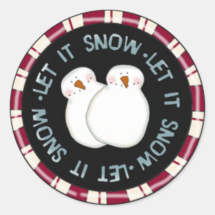 Let it Snow Holiday Tshirts and Gifts Classic Round Sticker