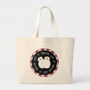 Let it Snow Holiday Tshirts and Gifts Large Tote Bag