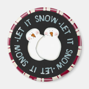 Let it Snow Holiday Tshirts and Gifts Magnet