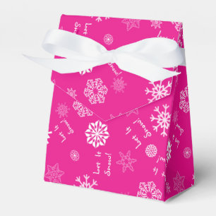 Let It Snow Hot Pink Favour Box