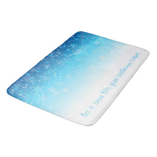 Let it snow large bath mat