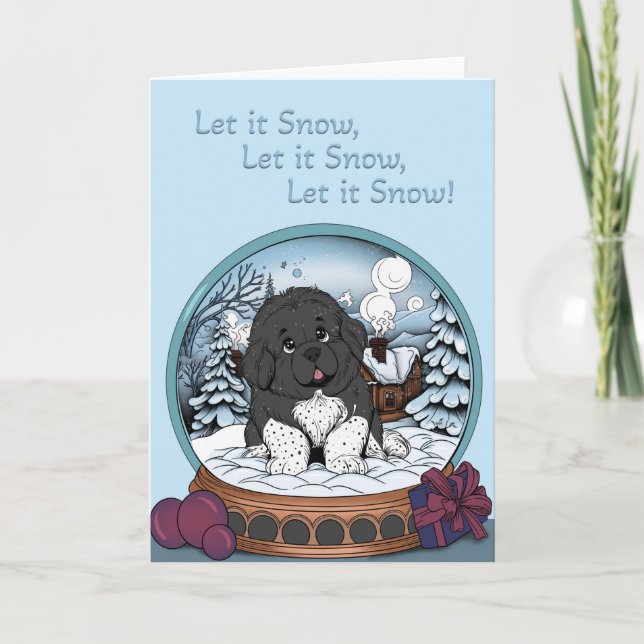 Let it snow, Let it Snow, Let it snow Newfoundland Holiday Card (Front)
