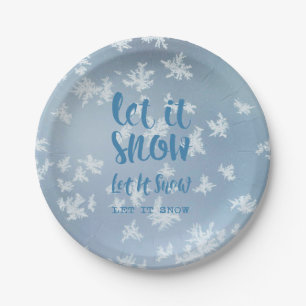 Let It Snow, Let It Snow, Let It Snow! Paper Plate