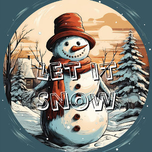 Let it Snow Let it Snow Let it Snow Tree Decoration Card