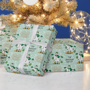 Let it Snow, Little Green Snowman Wrapping Paper