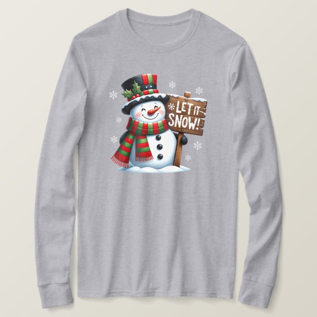 Let It Snow Long Sleeve T-Shirt (Design Front)