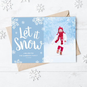 Let It Snow   Magnetic Holiday Photo Card