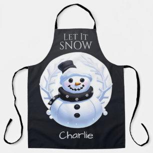 Let it Snow Man/Snowy/All-Over Print Apron