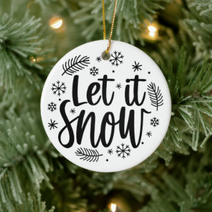 Let it Snow Modern Ceramic Tree Decoration