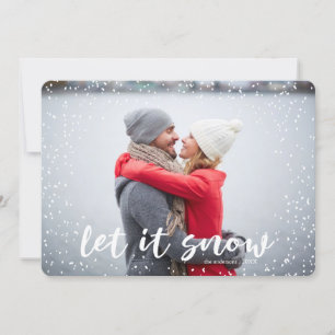 Let it Snow Modern Holiday Photo Card