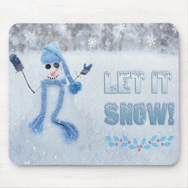 Let It Snow Mouse Mat (Front)