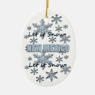 Let it Snow New Mexico Christmas Ornament