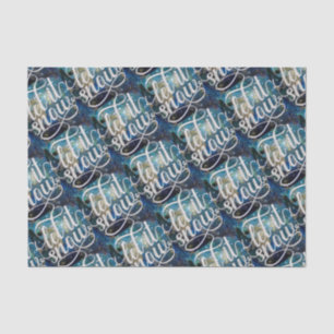 Let it snow night sky art repeat tissue paper