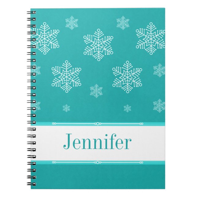 Let it Snow Notebook, Aqua Notebook (Front)