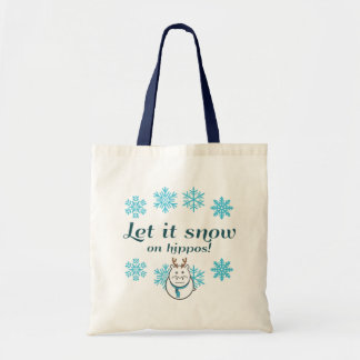 Let it snow on Hippos! Tote Bag