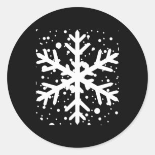 Let It Snow One Big Snowflake T Shirt Classic Round Sticker