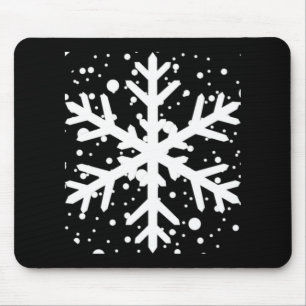 Let It Snow One Big Snowflake T Shirt Mouse Mat