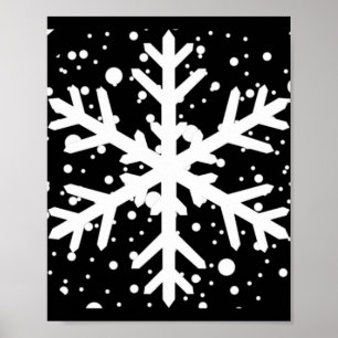 Let It Snow One Big Snowflake T Shirt Poster
