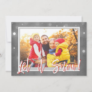 Let it Snow or Snowflake Photo Card