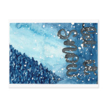 Let It Snow original watercolor painting