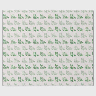 "Let it Snow" Pale Pink Christmas Wrapping Paper