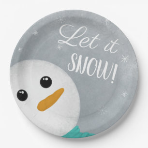Let It Snow! Paper Plate