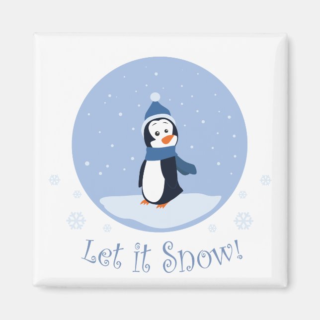 Let It Snow! (Penguin) Magnet (Front)