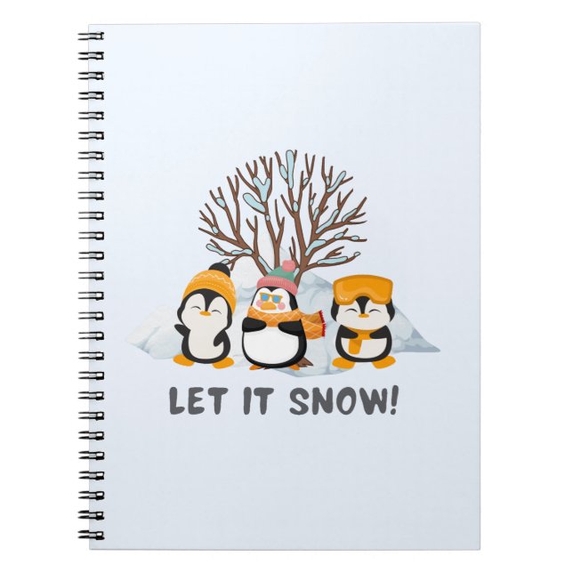 Let It Snow penguins  Notebook (Front)