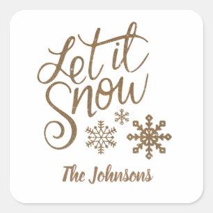Let it Snow Personalised Christmas Stickers