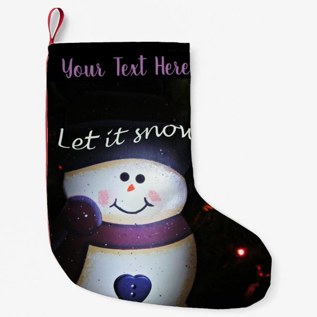 Let It Snow Personalised Stocking (Front)