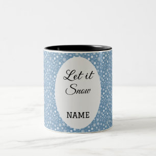  Let It Snow: Personalised Winter  Two-Tone Coffee Mug