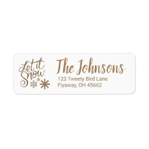 Let it Snow Personalized Return Address Labels