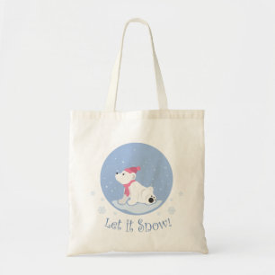 Let It Snow! (Polar Bear Cub) Tote Bag