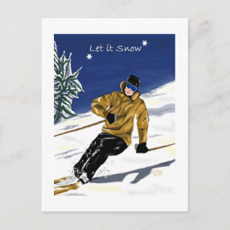 Let It Snow postcard