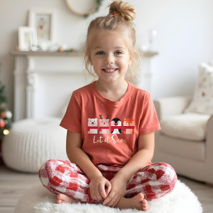 Let It Snow   Reindeer, Polar Bear, Penguin & Fox Tri-Blend Shirt