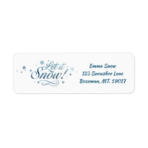 Let It Snow Return address label