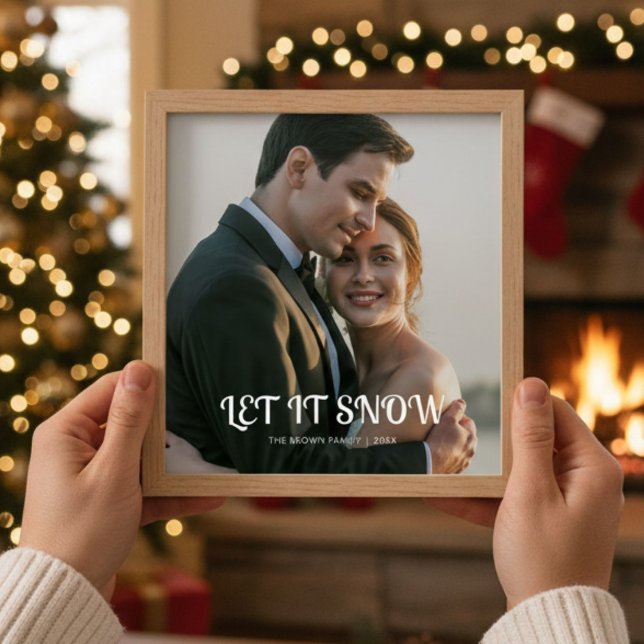 Let It Snow Romantic Couple Holiday Card (Creator Uploaded)