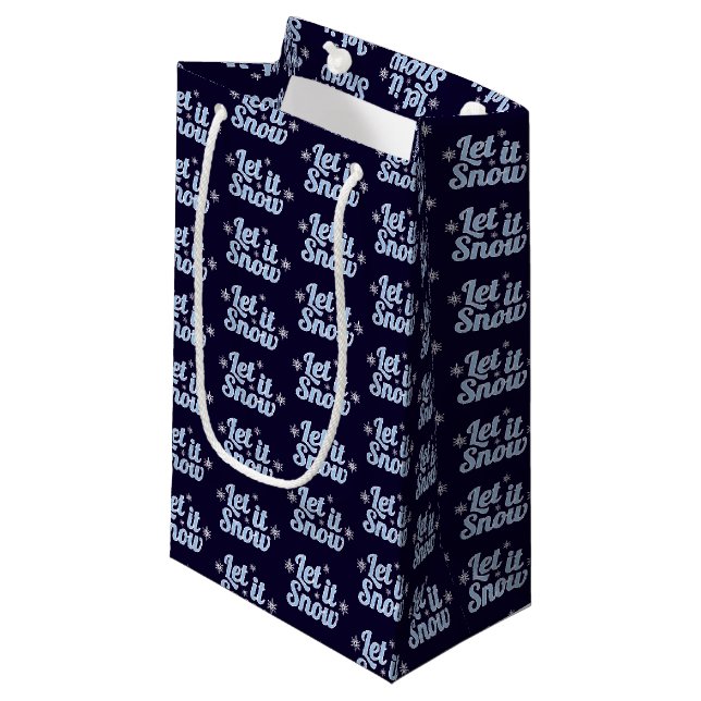 Let It Snow Small Gift Bag (Front Angled)