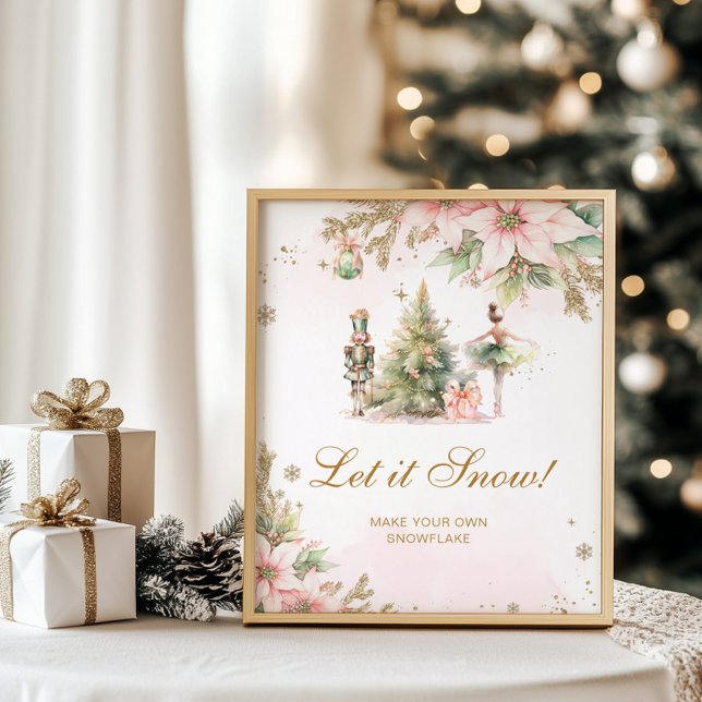 Let it Snow snowflake making station winter Poster (Creator Uploaded)