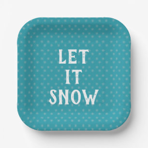 Let It Snow, Snowflake Paper Plate