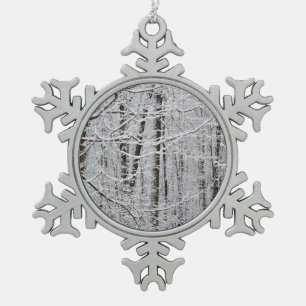 Let It Snow! Snowflake Pewter Christmas Ornament