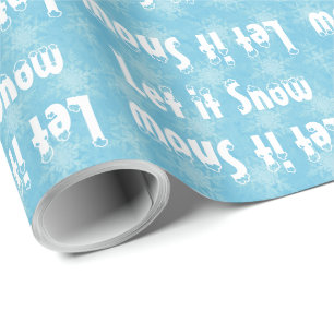 Let it Snow Snowflakes Wrapping Paper