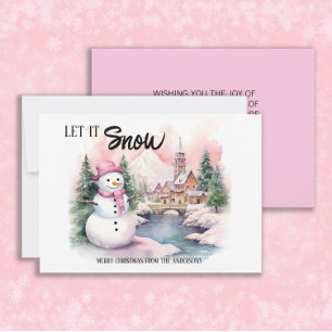 Let it Snow Snowman Christmas Holiday