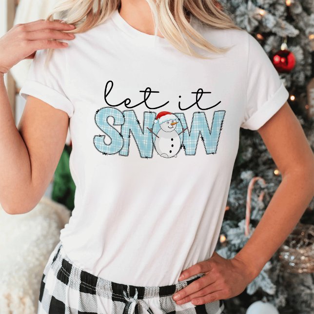 Let It Snow Snowman Christmas T-Shirt (Creator Uploaded)