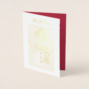 Let it Snow - Snowman Foil Card
