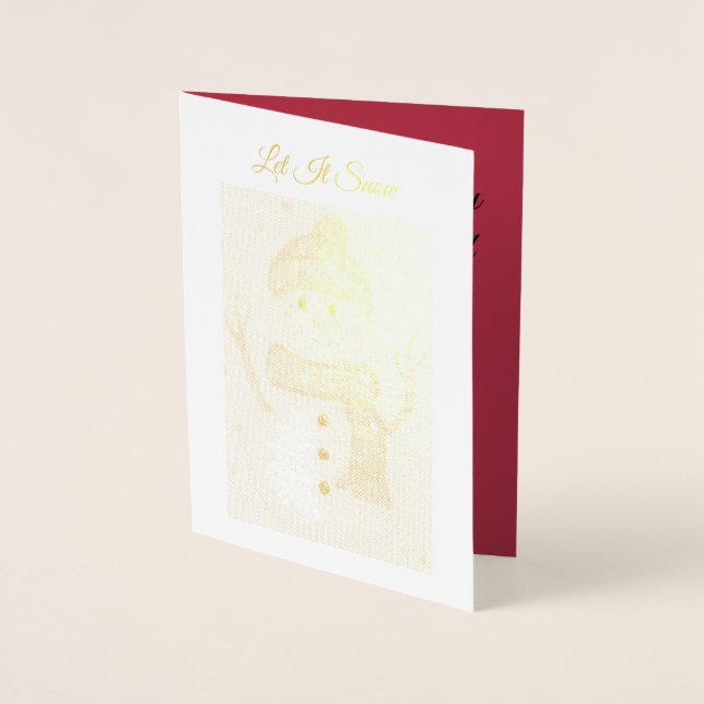 Let it Snow - Snowman Foil Card (Front)