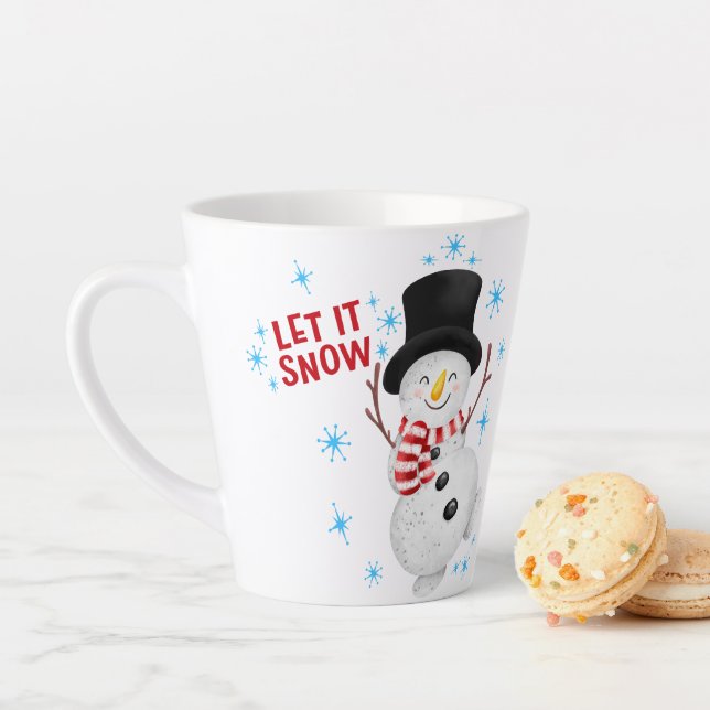 Let It Snow Snowman Latte Mug (In Situ)