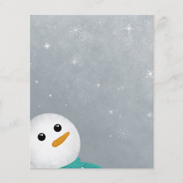 Let It Snow Snowman Paper (Front)