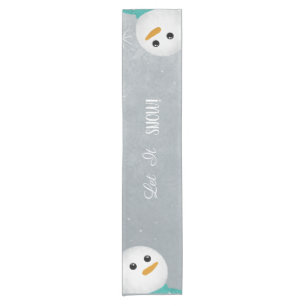 Let It Snow! Snowman Short Table Runner
