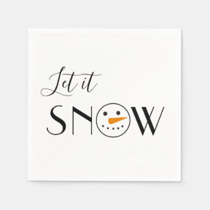 Let it Snow Snowman Simple Napkin
